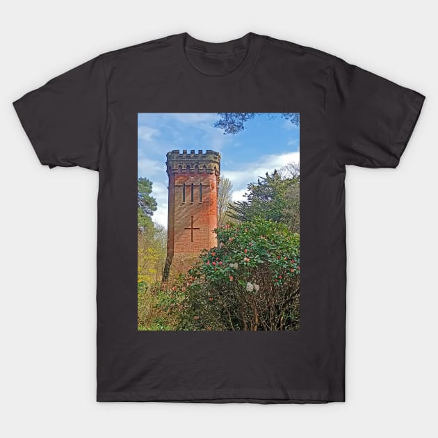 The Water Tower, Bournemouth Gardens, March 2024 T-Shirt by RedHillDigital